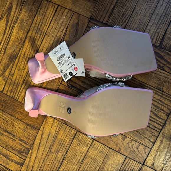 Zara Pink Embellished Heels - Picture 3 of 4
